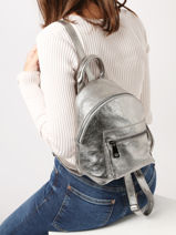 Rugzak Nine Leder Milano Zilver nine NI23066-vue-porte