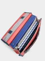 Boekentas 2 Compartimenten Cameleon Roze retro PBRECA35-vue-porte