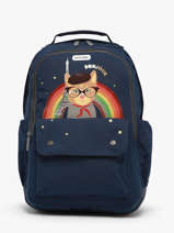 Rugzak 2 Compartimenten Jack piers Blauw jp girls G