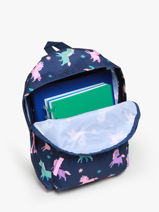 Mini Rugzak Pret Blauw think happy thoughts 4159-vue-porte