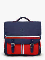 Boekentas 2 Compartimenten Snowball Blauw frenchie 46241