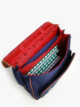 Boekentas 2 Compartimenten Snowball Blauw liberty 46341-vue-porte