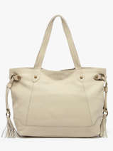 Schoudertas Cow A4 Leder Basilic pepper Beige cow 756385