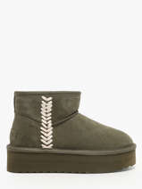 Enkellaarsjes Platform Spike Colors of california Groen women CYWPLA10