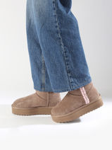 Enkellaarsjes Platform Spike Colors of california Beige women CYWPLA10-vue-porte