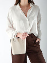 Longchamp Epure Cross bodytas Beige-vue-porte