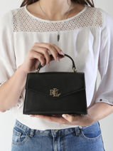 Handtassen Farrah Leder Lauren ralph lauren Zwart farrah 31968761-vue-porte