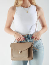 Cross Body Tas La Suite Leder Paul marius Beige la suite GEOR2SUI-vue-porte