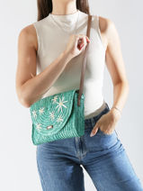 Cross Body Tas Koa Les tropeziennes Groen koa TZ04-vue-porte