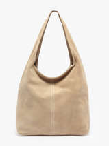 Schoudertas Velvet Leder Milano Beige velvet VE25065