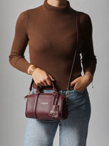 Cross Body Tas Milano Ana Leder Lancaster Violet milano ana 101-vue-porte