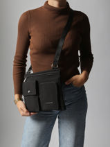 Cross Body Tas Lancaster Zwart basic pocket 90-vue-porte