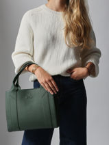 Handtas Breda Leder Nathan baume Groen mondrian 2-vue-porte