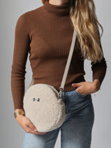Cross Body Tas Dora Winter Leder Nathan baume Beige nathan S-vue-porte