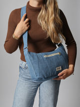 Cross Body Tas Mini Charlot Gerecycleerd Katoen Rivedroite Blauw timeless MCHARTIM-vue-porte