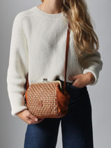 Cross Body Tas Heritage Leder Biba Bruin heritage KAB21L-vue-porte