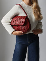 Schoudertas Heritage Leder Biba Violet heritage MEE1L-vue-porte