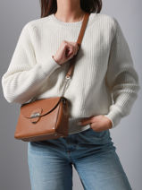 Cross Body Tas Foulonn� Pia Leder Lancaster Bruin pia 60-vue-porte