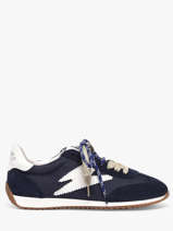 Sneakers June Uit Leder Semerdjian Blauw women JUNED482