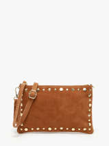 Cross Body Tas Velvet Leder Milano Bruin velvet VE24111O