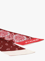 Tasaccessoire Bandana Ribbon Pinko Rood logo shopper 6653A38G-vue-porte