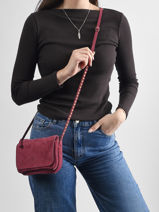 Cross Body Tas Leather Biba Roze leather BET12L-vue-porte