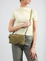 Cross Body Tas Vintage Leder Mila louise Beige vintage 23673V-vue-porte