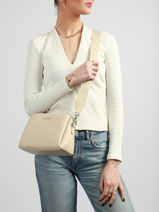Cross Body Tas South Africa Polyurethaan David jones Beige south africa CM8312-vue-porte
