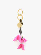 Bag Charm Tutti Fleuri Leder Lancel Roze charms A14117