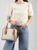 Handtas S Escapade Katoen En Leder Paul marius Beige escapade CABASESC-vue-porte