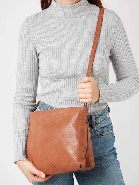 Cross Body Tas Smart Leder Basilic pepper Bruin smart BSMA09 ander zicht 1