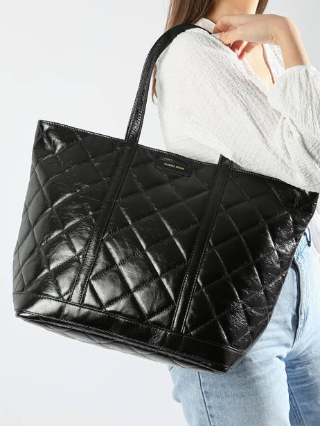 Schoudertas Cabas Cuir Leder Vanessa bruno Bruin cabas cuir 84V40373 ander zicht 1