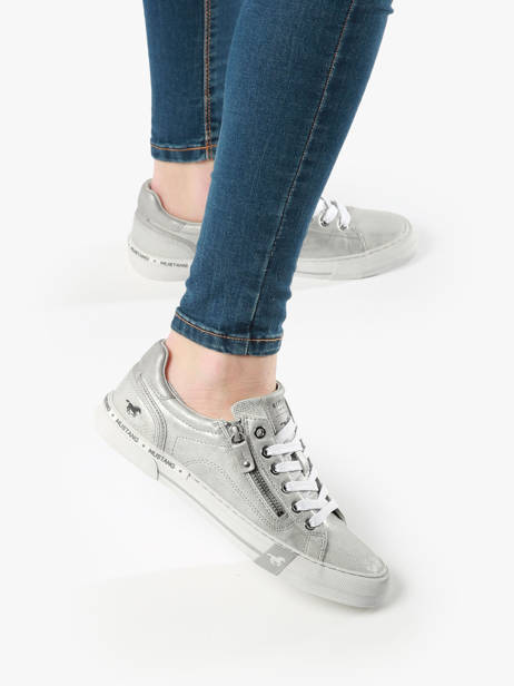 Sneakers Mustang Zilver women - 01353308 ander zicht 2