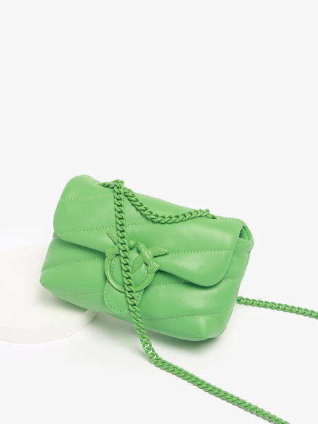 Cross Body Tas Love Bag Puff Leder Pinko Groen love bag puff A1JO ander zicht 2