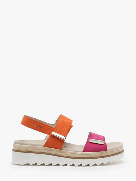 Velcro Sandalen Dominica Uit Leder Mephisto Roze women P5142376