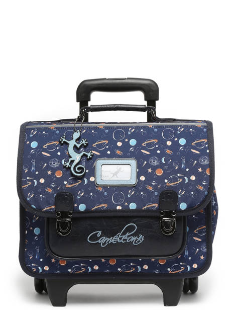 Boekentas Op Wieltjes Retro Cameleon Blauw retro CR35 ander zicht 7