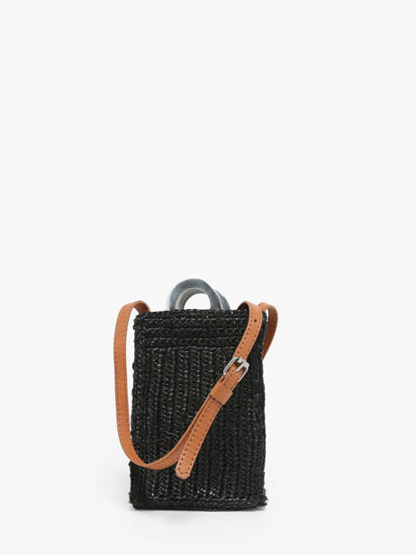 Cross Body Tas L'atelier Du Crochet Le voyage en panier Zwart l'atelier du crochet AM776 ander zicht 4