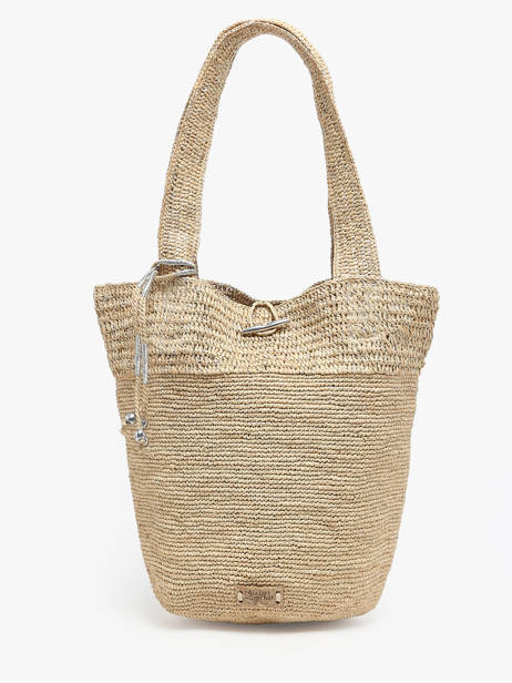 Handtas L'atelier Du Crochet Raphia Le voyage en panier Beige l'atelier du crochet AM772