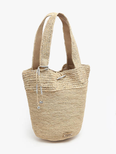 Handtas L'atelier Du Crochet Raphia Le voyage en panier Beige l'atelier du crochet AM772 ander zicht 2
