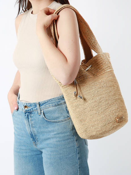 Handtas L'atelier Du Crochet Raphia Le voyage en panier Beige l'atelier du crochet AM772 ander zicht 1