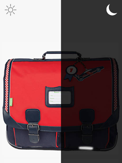 Boekentas 2 Compartimenten Tann's Rood les fantaisies g 41125 ander zicht 5