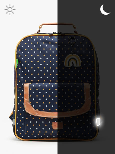 Rugzak 2 Compartimenten Tann's Blauw les fantaisies f 74322 ander zicht 6