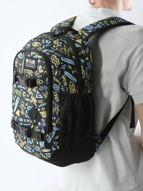 Rugzak 2 Compartimenten Rip curl Zwart bts 14QMBA ander zicht 1