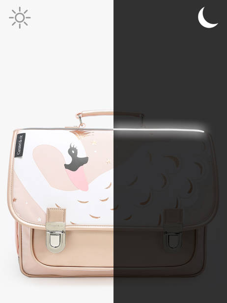 Boekentas 2 Compartimenten Caramel et cie Roze boheme FI ander zicht 5