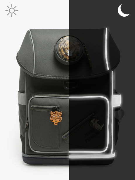 Rugzak Ergomaxx 2 Compartimenten Jeune premier Groen daydream boys B ander zicht 5