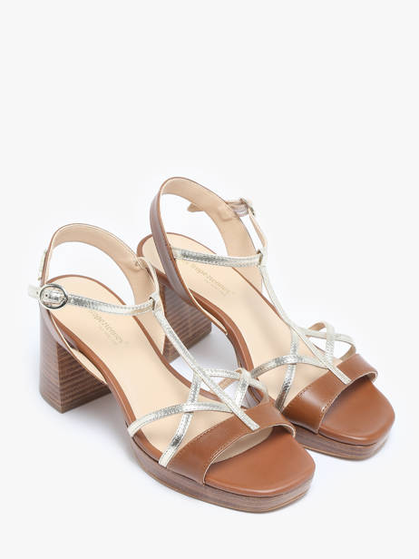 Sandalen Met Hak Uit Leder Les tropeziennes Bruin women LIMONA ander zicht 1