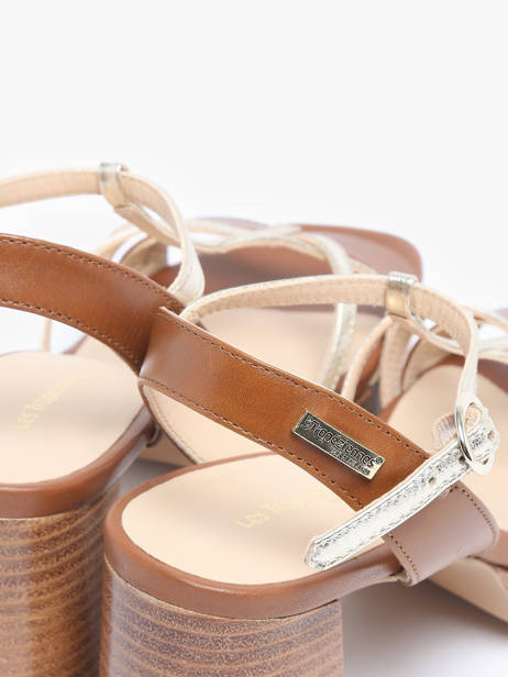 Sandalen Met Hak Uit Leder Les tropeziennes Bruin women LIMONA ander zicht 2