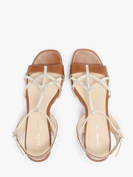 Sandalen Met Hak Uit Leder Les tropeziennes Bruin women LIMONA ander zicht 3
