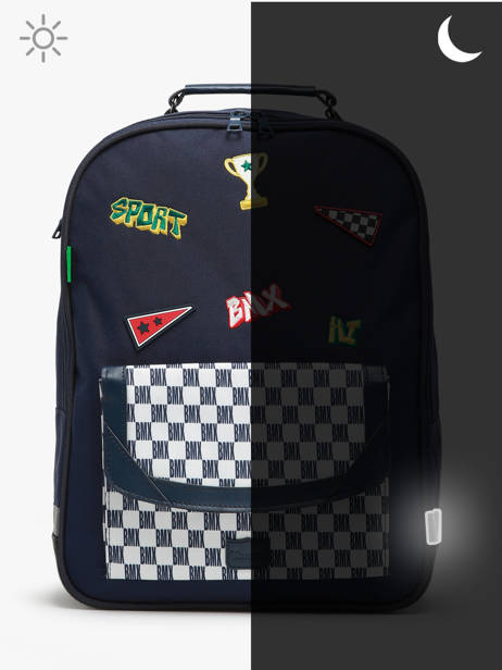 Rugzak 2 Compartimenten Tann's Blauw les fantaisies g 74252 ander zicht 5