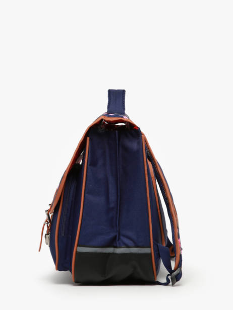 Boekentas 2 Compartimenten Snowball Blauw liberty 46341 ander zicht 2